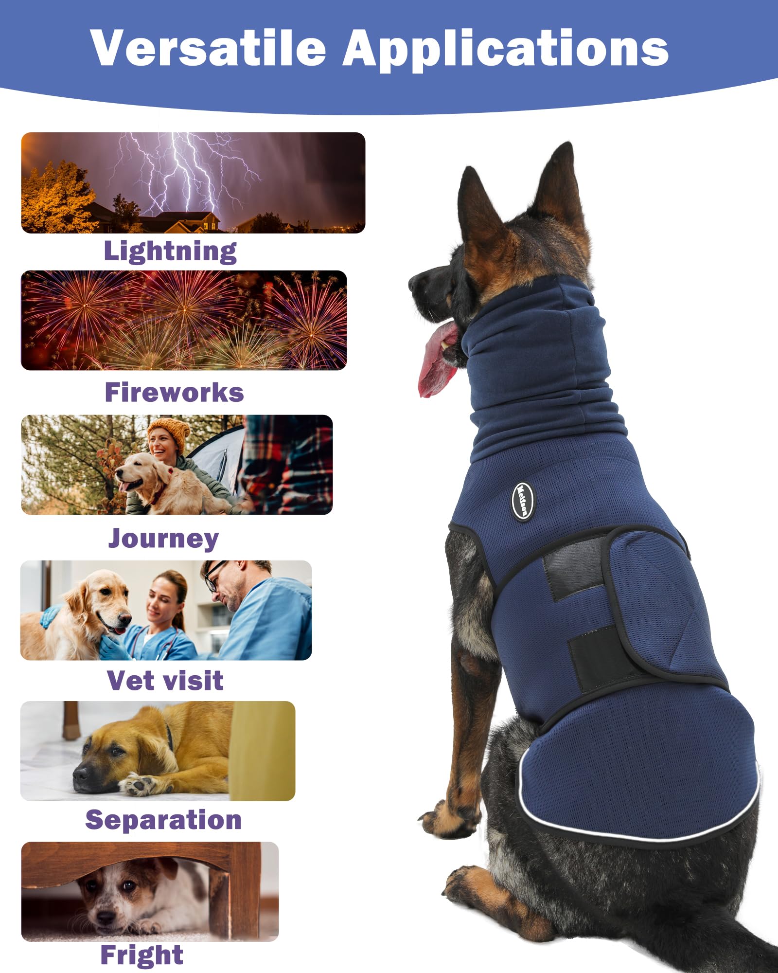 Amazon.com : Meifsou Dog Anxiety Vest with Hood, Skin-Friendly